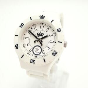 Juicy Couture White Acrylic Womens 42mm Watch 5.75" Bracelet w New Battery